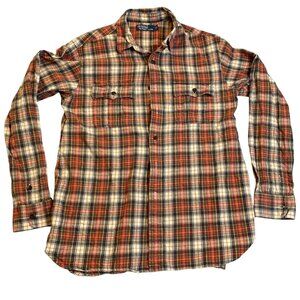 Polo Ralph Lauren Mens Plaid Button-Down Shirt Large Long Sleeve Cotton Casual